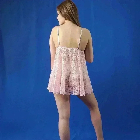 Pink Lingerie Babydoll Negligee - M - Picture 5 of 11